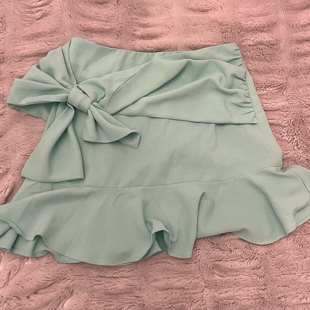 Teal Ruffle Skirt